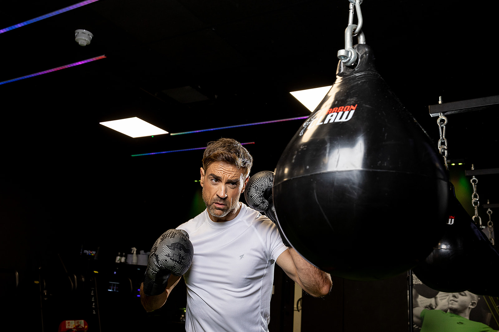 Boxercise workout with pads